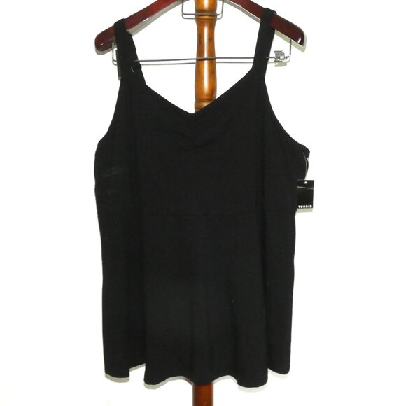 NEW Torrid Black Foxy Peplum Tank Top Plus size 5X NWT - Picture 1 of 5